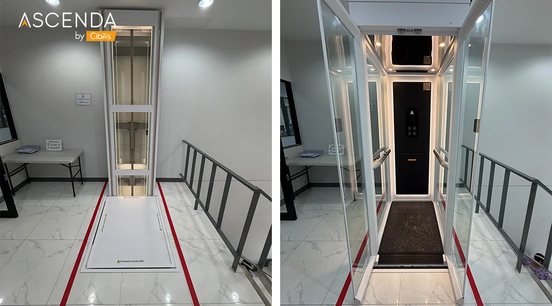 Ascenda Home Lift Size L Office Building Installation in Pathum Thani Thailand (7)