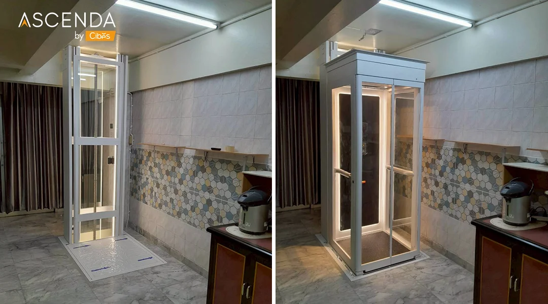 Ascenda Home Lift Size M Retrofit Installation (3) Ascenda Home Lift Size M Retrofit Installation (3)